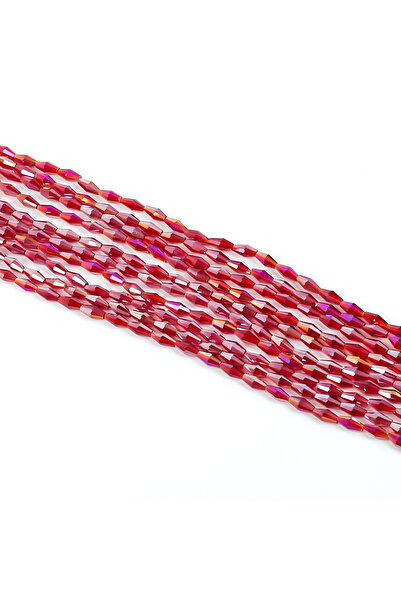 yfhobi 1 Dizi ( 60-65 Adet ) - 4x8 mm Arpa Mekik Kristal Cam Boncuk Dizisi, Ş...