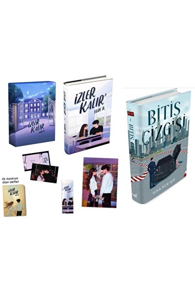 İndigo Kitap Bitiş Çizgisi Ciltli / İzler Kalır 2 Ciltli Set Kutulu Sude B. P...