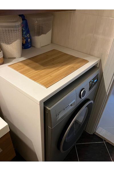 HNC HOME Bamboo Countertop Mat, Bamboo Cabinet Organizer, Runner, Plate, 34X45 cm