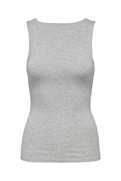 ONLY Women's Gray Onlfelina S/L 2-Way Top Jrs T-Shirt 15340909   Lightgrey