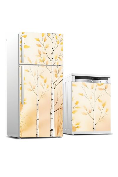 RENKLİ HOBBY Refrigerator and Dishwasher Cover Covering Sticker - Cover Foil Pattern Covering