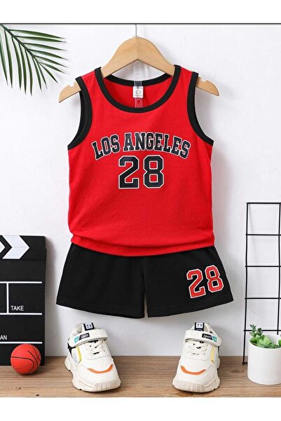 VESTIR BIEN Los Angeles Printed 100% Cotton Straps Children's Top and Bottom Set