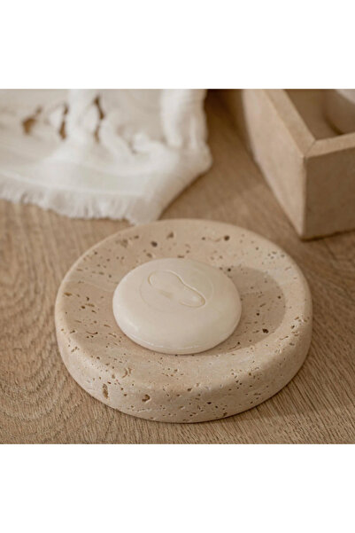 MIARIK DESIGN & DEKORASYON Traverten Mermer Katı Sabunluk Takılık