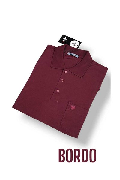Ünal Giyim Cotton Plus Size Pocket Collar Dad T-Shirt 3Xl,4Xl,5Xl,6Xl