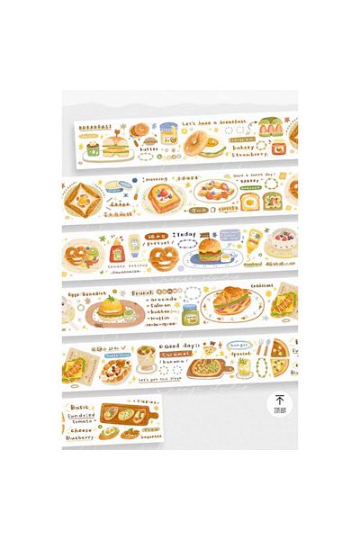 İthal K19-100Cm Breakfast Washi Tape