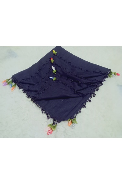 Ezgi 4 tarafı El İşi Kurdele üzerine İnci Boncuk Oyalı Tığ işi YAZMA , FULAR ...