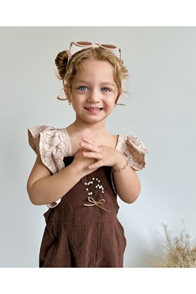 Pinkitokids LARIN Ολόσωμη φόρμα για κορίτσια με λεπτομέρεια στην πλάτη