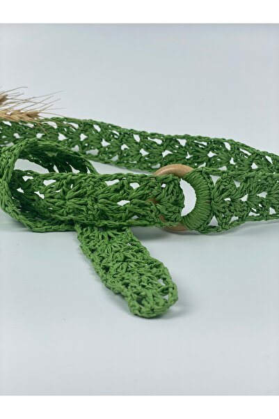 PACHİRA Kağıt Ipten Hasır Örgü Kemer