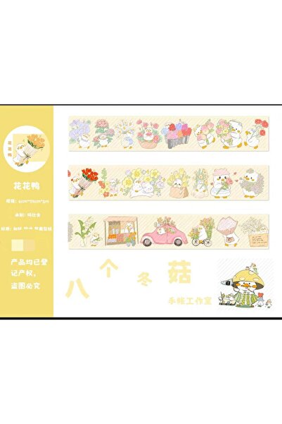 İthal K20-72cm bandă washi cu rață cu flori