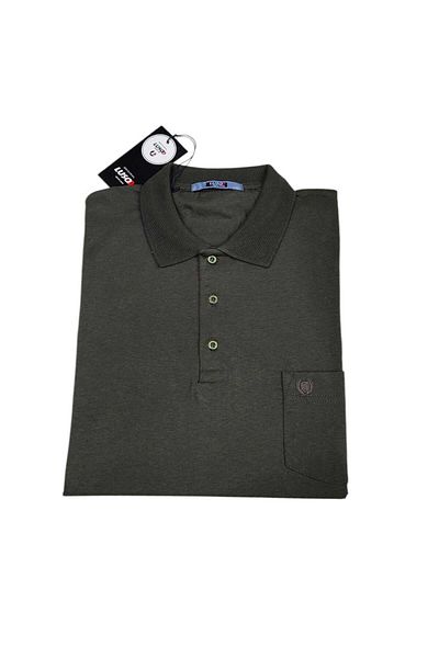 Ünal Giyim Tricou pentru tată cu guler de buzunar din bumbac mărime mare 3xl, 4xl, 5xl, 6xl