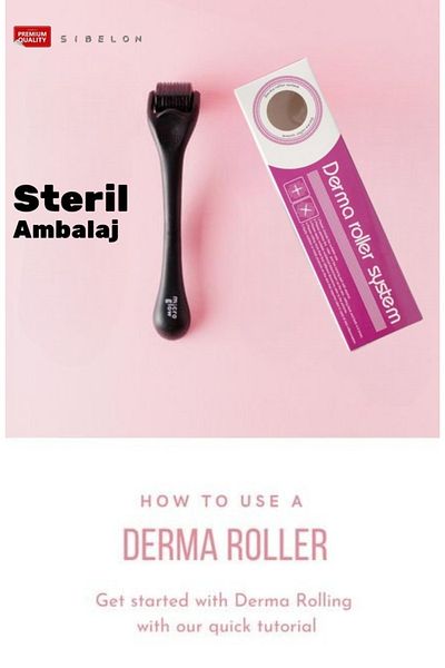 Sibelon 0.5 mm Closed Titanium Tip Derma Roller 540 Needle Sterile Packaging