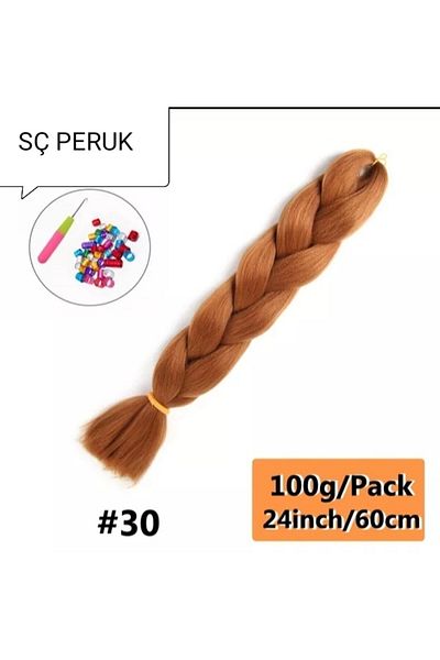 SÇ PERUK No.30 Bakırafrican Tiwist Braiding Hair African Braid Rasta Tiwist Black Braid 100 Gr 60 Cm