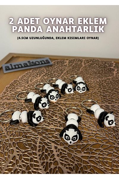 almalions Mini Panda Keychain & Charm 2 Pieces