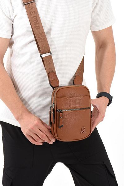 Baginn Мъжка чанта за телефон, веганска кожа, 20*12 см, изкуствена кожа, чанта през рамо