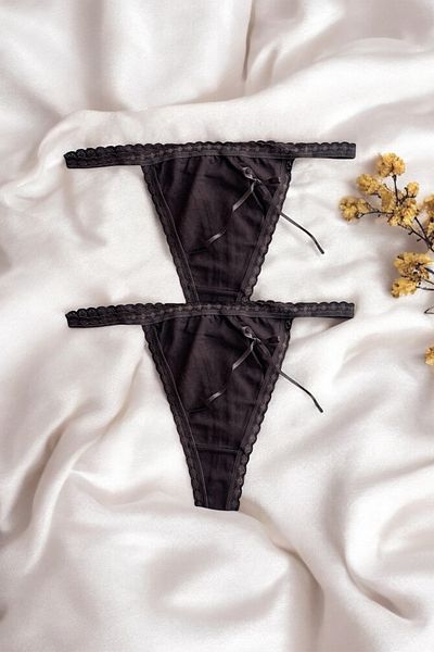 BLİSS WEAR FASHION Women's 2Li String Thong Panties