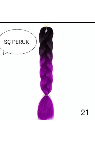 SÇ PERUK M 21.african Braid Rasta Tiwist Black Braid 100 gr with Ombre 60 Cm ...