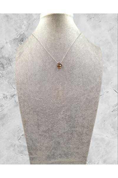 Han Ticarethane 925 Ayar Gümüş Zincirli Kalp Model Zultanit Taşı Koly