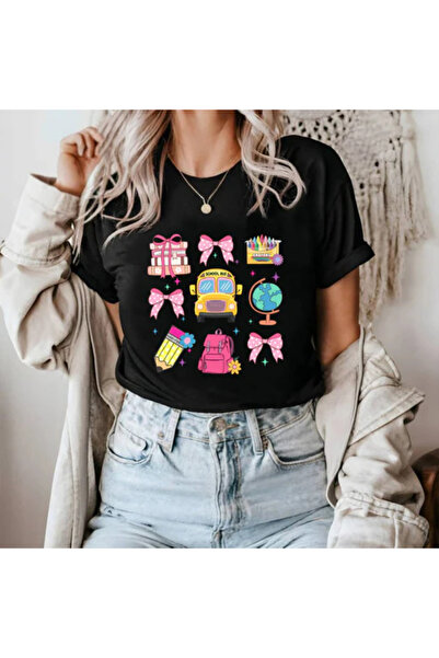 Wish BF Tricou imprimat cu rechizite școlare