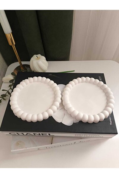Elan Design Dekoratif Bubble 2’li Dekoratif Beton Tabak Takı Tabağı Bardak Altlığı