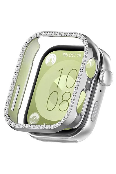 İncisoft Huawei Watch Fit 3 Compatible Sparkling Shiny Stone Diamond Case Protector