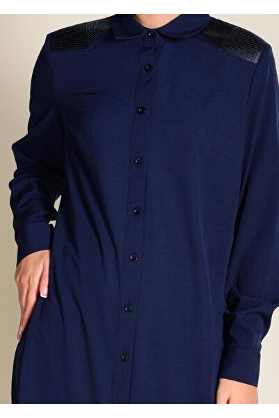 Alvina Long Tunic with Shoulders with Sequences 4383