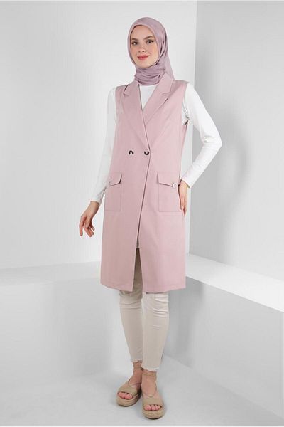 Alvina CROWACE COLLAR POCKET DETAILED VEST 43896