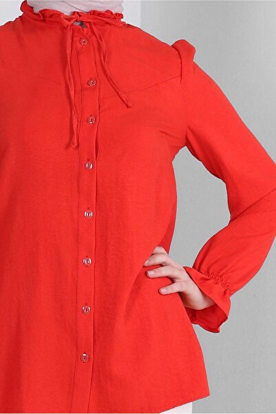 Alvina BLUZ 43550 WITH LAPEL TIE CUFFS AND RUBBER