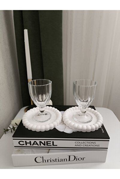 Elan Design Dekoratif Bubble 2’li Dekoratif Beton Tabak Takı Tabağı Bardak Altlığı