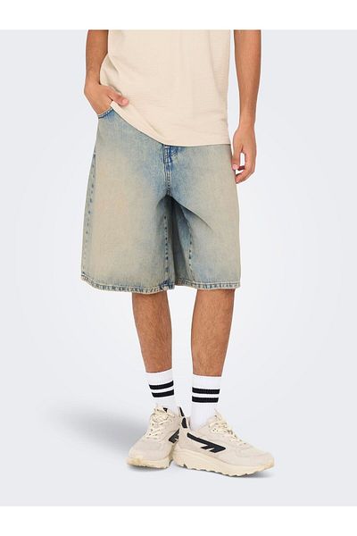 Only & Sons Jeans-Shorts ONSCARL Mid Rise Ballon Schnitt Shorts