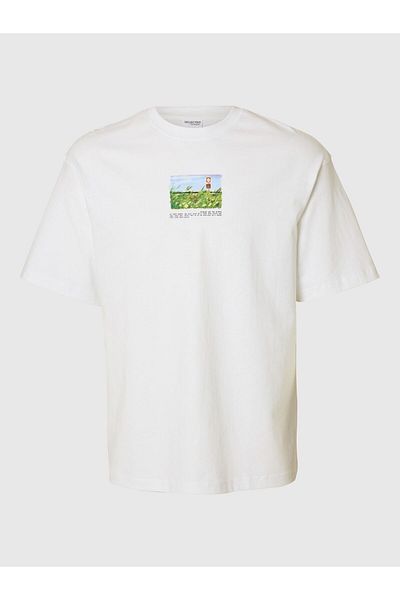 Selected Homme T-Shirt mit Rundhalsausschnitt Print