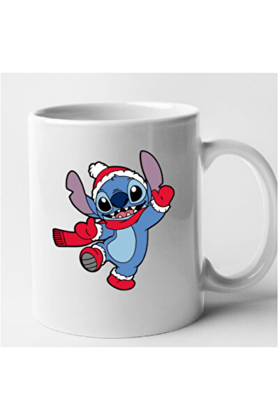 OEM Εξατομικευμένη λευκή κούπα Lilo and Stitch - Christmas Edition μοντέλο 10...