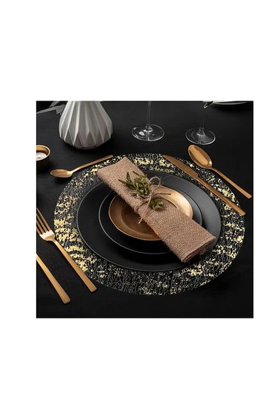 Generic 12 Pieces Gold Placemats, Lightweight Gold Mesh Placemats for Home and Guest Dining Table Decor