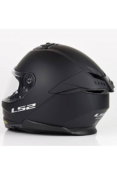 LS2 Stream 2 Mat Siyah Kapalı Motosiklet Kaskı Şeffaf Camlı