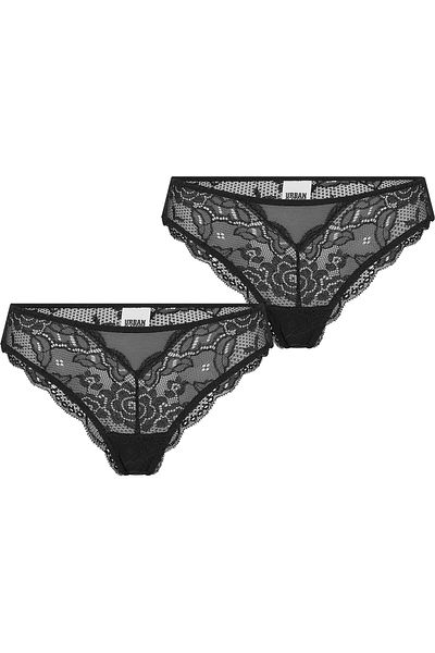 Urban Classics Ladies Allover Lace Brazilian 2-pack
