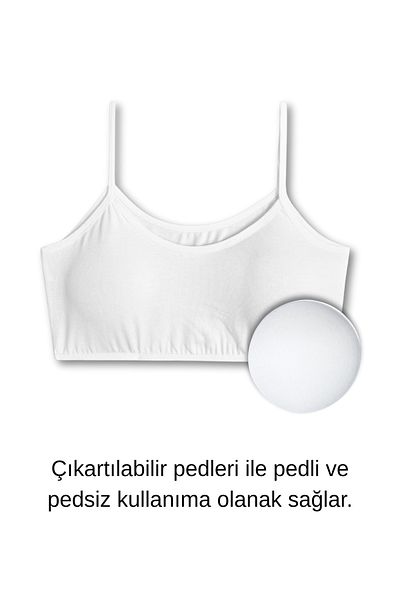 GizaKids Set sutien de antrenament pentru fete din bumbac și lycra pieptănat