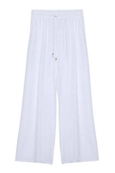 FASHION COCKTAIL Back Tie Wavy Accordion Fabric Sleeveless Crop Lace-Up Summer Pants Set
