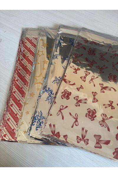 PİKPAK Metalized Bag - 30X45 50 Gift Package with Self-Adhesive Tape