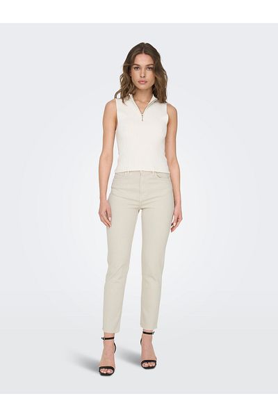 ONLY 15175323 Women's Ecru Trousers