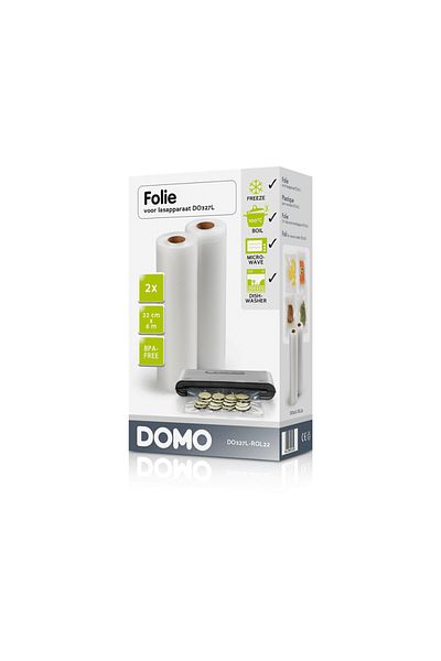 Domo Fólia do vákuovej baličky Domo DO327L, 22 cm x 6 m, 2 rolky, DO327L-rol22