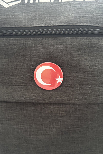 Tutunabilir Kağıt Yuvarlak Türk Bayraklı Rozet Bayrak Yaka Rozeti Çengelli Buton