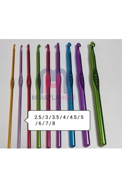 miraylahobi Metal Saplı Örgü Yün Tığ 1 Adet
