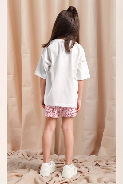 Loule Girls' Clothing 100% Cotton - Short-Sleeved T-Shirt & Shorts Set