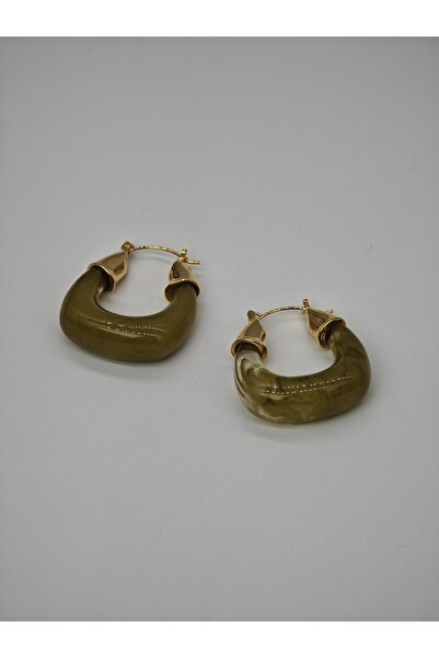 Aksesuarlia Yeşil Renk Klipsli Paslanmaz Çelik Küpe , Özeli Günler , Hediyelik , Günlük Hayat