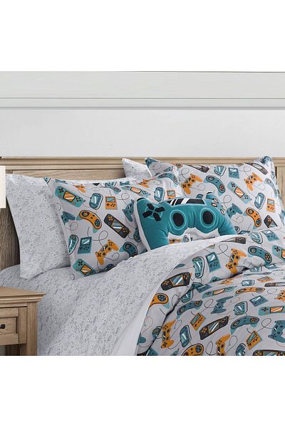 Orange Bed & Bath Controller | Single Duvet Set 8 Pieces