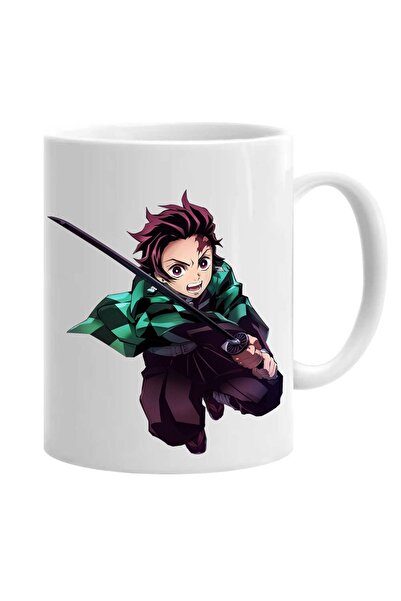 OEM Cana albă personalizată de tanjiro anime demon slayer, INOVATIX®. 330 ml