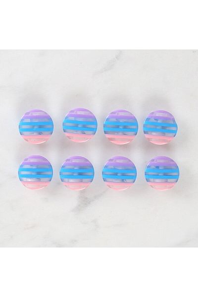 mk global Loren Crafts 8-Pack Patterned Buttons - 1091