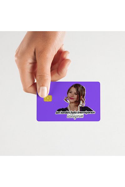 Huggy Craft Fun Shiny High Quality Card Coating Sticker with "You Care Too Much" Written