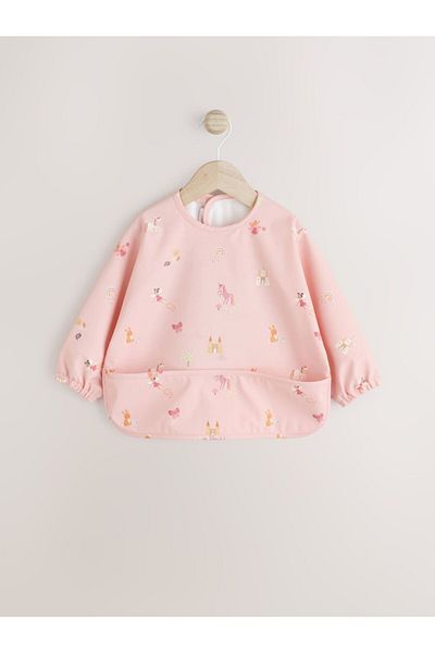 Next Baby Pink Unicorn Patterned Baby Bib