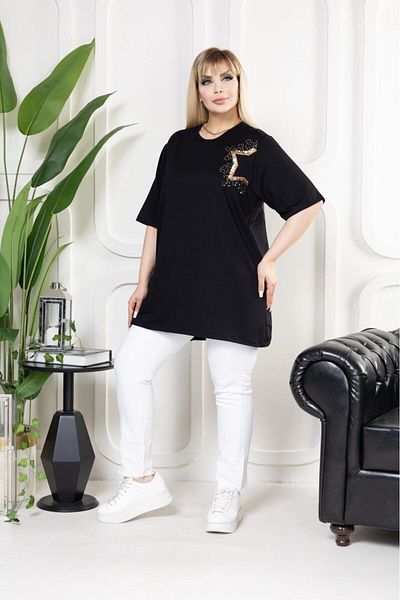 EMEZ Sequin Star Embroidery Blouse
