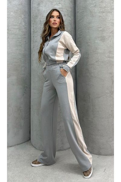 adorashop Women's Tracksuit with Wide and Striped Pants EM632